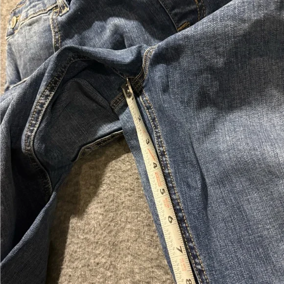 Maurices Denim Bib Flare Overalls Womens 12 (inseam 32) blue stretch western NWT - Picture 11 of 15